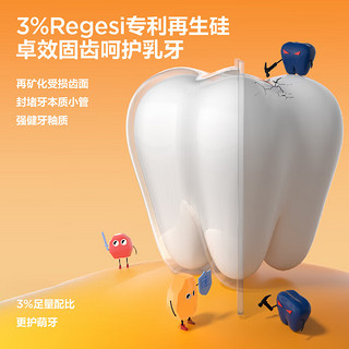 参半 NYSCPS）儿童精华护牙素2-12岁防护牙齿固齿无氟再生硅甜橙味护牙素60g