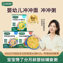 宝宝馋了 冲冲粥冲冲面婴幼儿出行辅食餐宝宝米粉营养面条粥米送人礼盒 12月+冲冲面（牛肉南瓜）