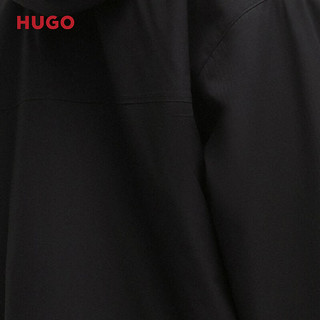 HUGO男士2024早春堆叠风徽标搭扣防泼水派克夹克 001-黑色 EU:XXL