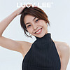 LUCY LEE 八字空气刘海假发隐形蕾丝网全真人发遮白发齐刘海假发片