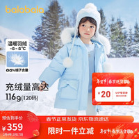 巴拉巴拉儿童羽绒服女童冬2023小童宝宝童装亮面毛领保暖外套
