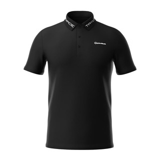 Taylormade泰勒梅高尔夫服装2023男士春夏透气运动golf短袖POLO衫 N97029 黑色 S