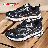卡帕（Kappa）老爹鞋子男鞋网面透气休闲运动鞋背靠背潮鞋 黑色 39 