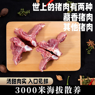 卡拉达 藏区藏香猪汤骨400g 脊骨龙骨猪骨煲汤 跑山猪黑猪肉土猪肉 地标