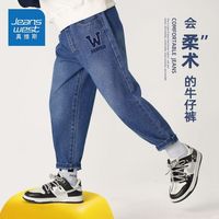 真维斯童装男童裤子2024春秋男孩运动休闲长裤儿童春季牛仔裤 【休闲牛仔裤08】牛仔蓝 140