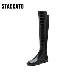 STACCATO 思加圖 奧萊冬季簡約套筒騎士靴長筒靴超長靴女長靴9Y609DC1