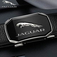 JAGUAR 捷豹皮带男士真皮商务高端奢侈裤带休闲自动扣腰带 110-120CM