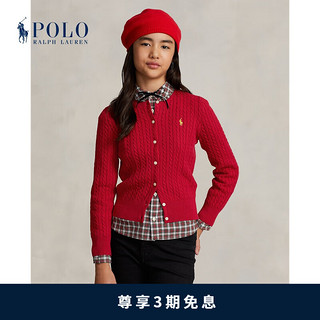 Polo Ralph Lauren 拉夫劳伦 女童 24早春农历新年棉质绞花式针织开襟衫RL40988 600-红色 6X