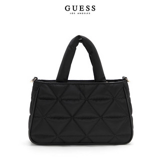 GUESS24年春女士纯色单肩手提通勤经典时尚百搭包包-YG899218 BLA-黑色 ONE