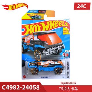 风火轮（HOT WHEELS）（24C批次）火辣小跑车合金小车轨道赛车赛道弹射车小汽车模型男 T5拉力卡车