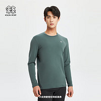 KOLON SPORT可隆户外休闲衣S-FUNCTIONAL圆领打底长袖内搭运动T恤 LHRT4SN159-DG 深绿色 185/2XL