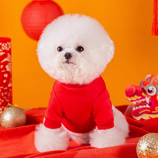 嬉皮狗（hipidog）新年元宝狗狗衣服冬季比熊泰迪小型犬冬天宠物秋冬款过年牵引卫衣 平安元宝（可牵引） L（8-11斤）