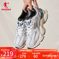 乔丹QIAODAN启源运动鞋男2024春季新年款复古休闲鞋舒适老爹鞋跑步鞋 云雾灰/乔丹白 44