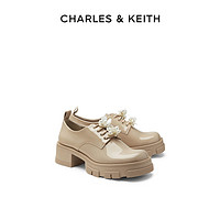 CHARLES & KEITH CHARLES＆KEITH22秋季新款CK1-70900324-1学院风厚底系带鞋单鞋女