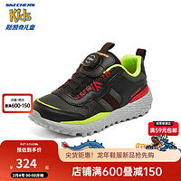 Skechers斯凯奇童鞋2021秋冬款个性男孩鞋子儿童运动鞋男童休闲鞋402241L 黑色/红色/BKRD 31