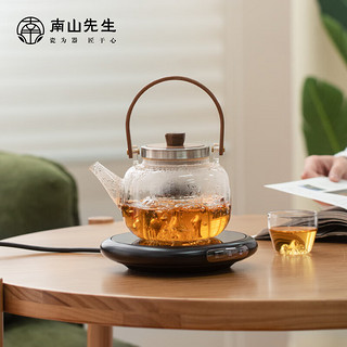 南山先生 煮茶壶耐热玻璃防烫茶壶烧水壶加热煮茶器小坐屹川电陶炉套装 素清蒸煮茶壶（平纹款） 700ml