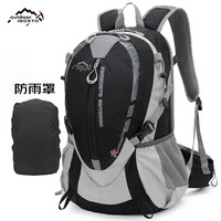 INOXTO鹰图 登山包25L大容量户外旅行野营徒步双肩包骑行包441B黑色 黑色背包+防雨罩