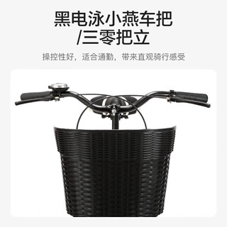 FLYING PIGEON飞鸽 26寸自行车成人男女式轻便时尚上班代步休闲复古城市通勤车 26英寸  黑色