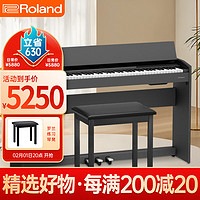 Roland 罗兰 电钢琴F107黑色原装进口智能88键重锤专业成人家用立式数码钢琴