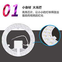88VIP：damocamp 玳瑁 led吸顶灯替换灯芯家用节能灯泡磁吸圆形灯条灯板灯珠36w