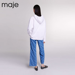 Maje【新春胶囊系列】2024早春新款女装印花连帽卫衣MFPSW00159 白色 T1