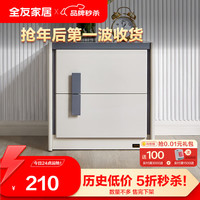 QuanU 全友 家居床头柜简约风封闭式双抽右床头柜B 122702H