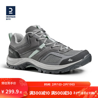 DECATHLON 迪卡侬 鞋登山鞋男户外防滑透气耐磨女运动鞋低 ODS MH100 女款_铅灰色