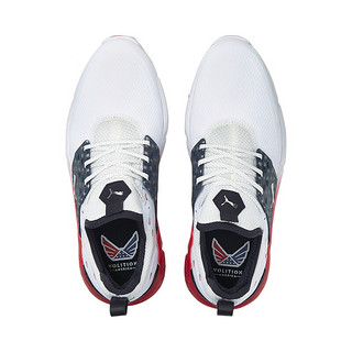彪马（PUMA） 高尔夫球鞋男鞋 IGNITE  Volition 联名款低帮舒适缓震有钉鞋子 37641701  白色-银色-深红色 8.5 UK-42.5/275mm