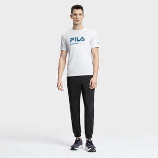 FILA 斐乐 男装百搭运动裤男舒适时尚简约百搭透气柔软针织长裤