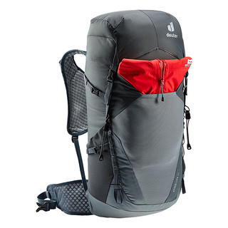 多特（Deuter）速特Speed Lite男款轻便大容量徒步背包 蜂巢背负登山包 石墨30L 石墨灰30L