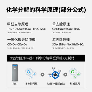 DGQ 车载空气净化器新车内除异味除甲醛汽车用除醛净味器换电版闪光银