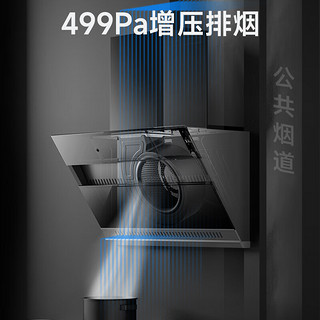 顾家（Gujia）抽油烟机侧吸式家用厨房油烟机28立方大吸力智能语音自清洗CXW-288-G35