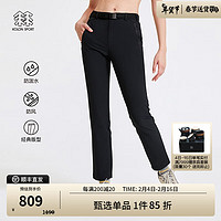 KOLON SPORT/可隆长裤 女子户外防泼水防风运动亲肤休闲软壳裤子 LKLP2AN304-BL 黑 175/XL