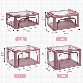 透明衣服收纳箱家用折叠衣物布艺百纳箱宿舍衣柜整理袋储物盒