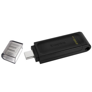 金士顿（Kingston）256GB USB3.2 Gen1 Type-C 大容量手机U盘 DT70  黑色