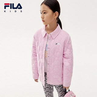 FILA【新雪丽棉】FILA 斐乐童装女童棉服冬季保暖外套 柔瑰紫-VT 130