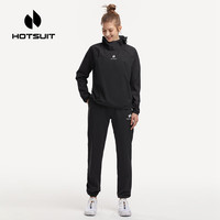 HOTSUIT后秀暴汗服套装女爆汗服发汗服出汗服套装服瑜伽跑步运动轻薄 经典升级款套装【黑色】 L