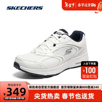 斯凯奇Skechers男时尚复古跑步鞋运动鞋220372 白色/海军蓝色/WNV(男) 39.5