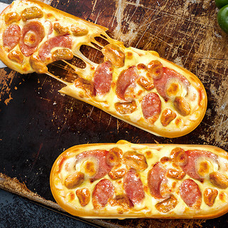 小萨牛牛 黑椒牛肉芝士船披萨90g*3袋 速食pizza半成品烤箱食材冷冻比萨饼