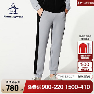 万星威（Munsingwear）高尔夫男士长裤冬季男装弹力收口运动卫裤保暖舒适休闲长裤 N350/灰色 LL