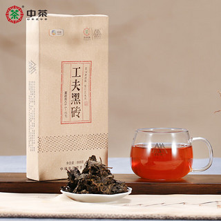 百年木仓 中茶茶叶 黑茶黑砖茶 5年陈 2018年安化黑茶 工夫黑砖 888g/盒