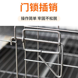 宠乐乖狗笼子猫笼小中大型犬笼角钢可折叠大号鸡舍家用兔子鸽子笼100ZG 角钢底部加固100*60*70