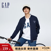 Gap男装春季2024LOGO亲肤纯棉长袖T恤892184运动内搭上衣 白色 175/96A(L)亚洲尺码