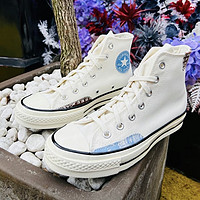 CONVERSE 匡威 正品匡威1970S新款白色刺绣补丁拼接高帮男女休闲帆布鞋A04500c