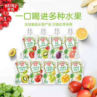 亨氏（Heinz）超金小白包果泥72g婴儿幼儿宝宝辅食营养水果泥（6-36个月适用） 苹果西柚泥78g*6袋