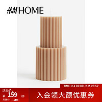 H&MHOME家居饰品蜡烛大号室内家用多立克柱式设计柱状蜡烛1170833 米色 尺码00