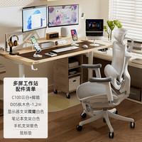 SIHOO 西昊 W2家用工作站双臂电动升降桌椅套装桌面搭配人体工学椅书房办公 W2家用工作站