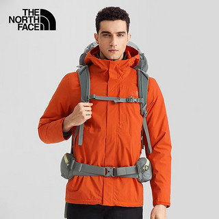 北面（The North Face）三合一冲锋衣男款棉内胆户外防水保暖休闲外套22秋季|5B2X 22K/橘色 S/165