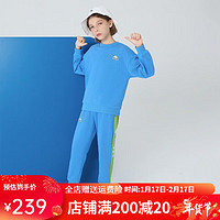 Kappa Kids卡帕童装男女童卫衣外套春装户外女童休闲服卫衣套装 蓝色 120cm