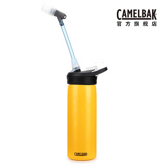 驼峰（CAMELBAK）美国冰球水杯水壶长嘴 运动保温吸管杯加长管带防尘盖 600ML白色